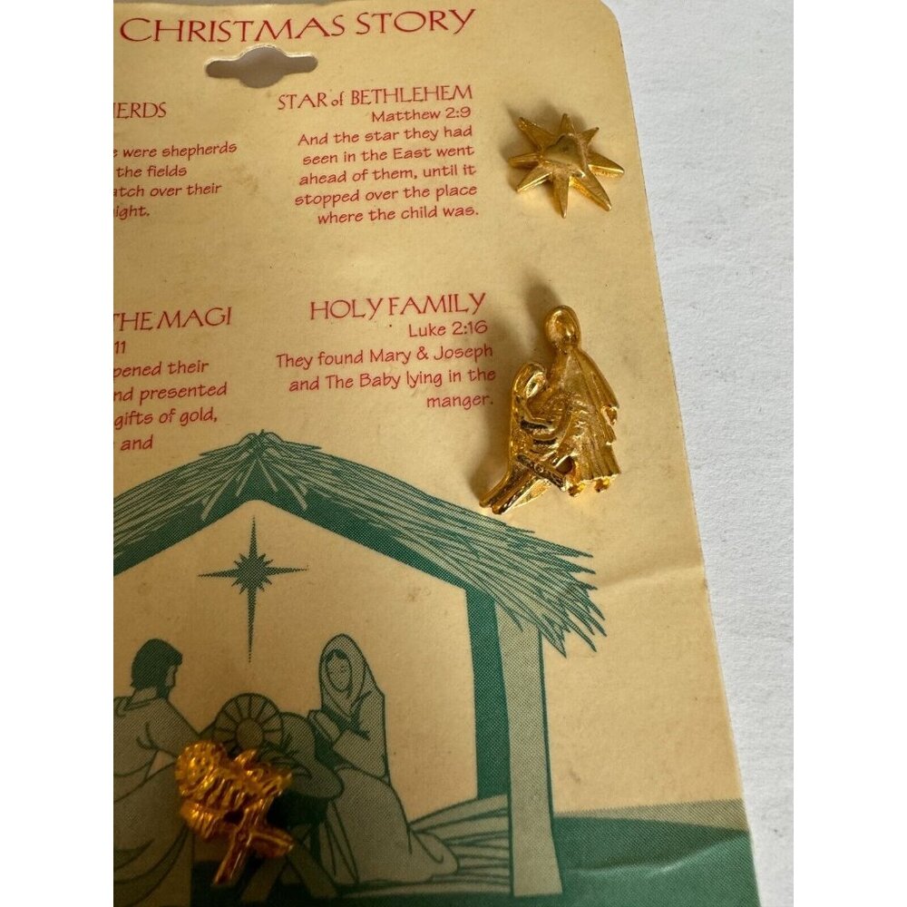 The Christmas Story Pins Nativity Jesus Holy Family Bethlehem Star Jewelry Magi - Picture 5 of 8